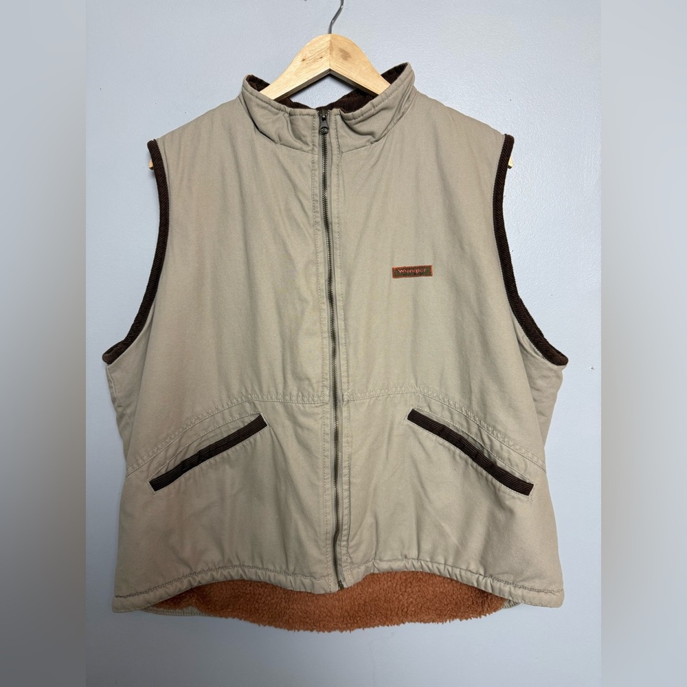 Vintage‎ Wrangler Hero Denim Sherpa Lined Vest XL